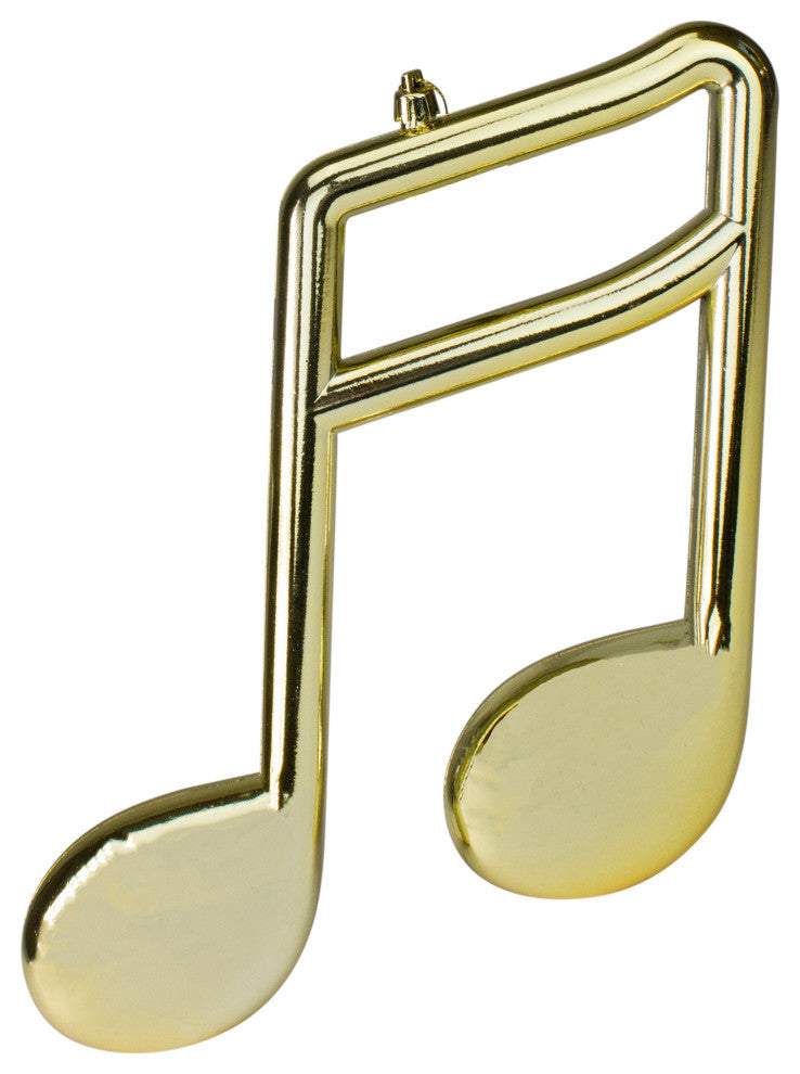 12" Royal Symphony Glamorous Gold Musical Sixteenth Note Christmas Ornament