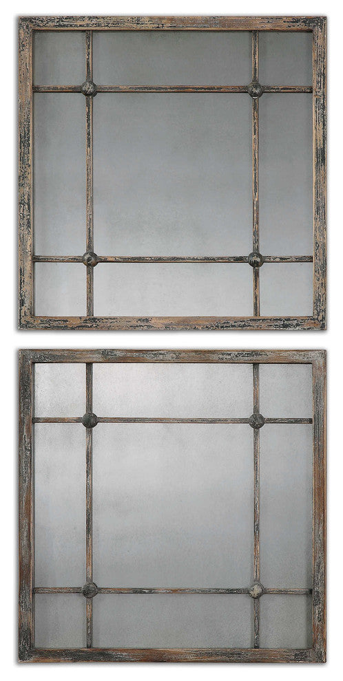 Saragano Square Mirrors, Set of 2 By Designer Grace Feyock
