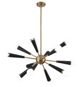 Crystorama Zodiac 12-Light Chandelier, Aged Brass