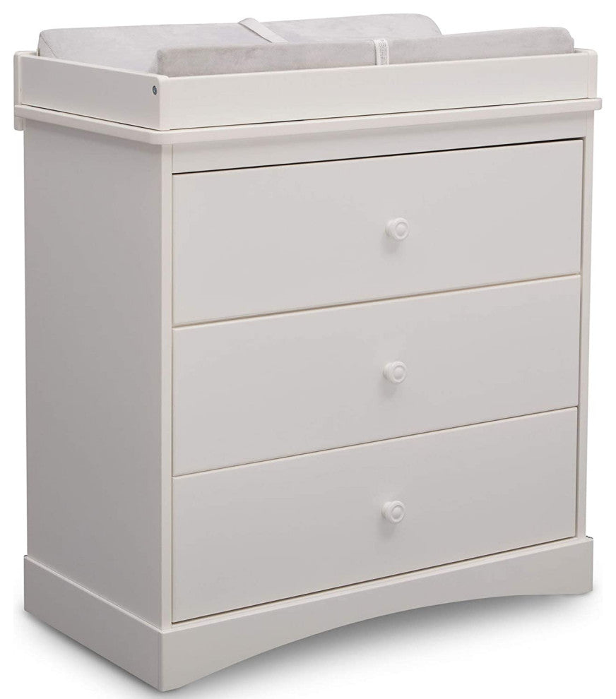 Modern 3 Drawer Dresser with Changing Top