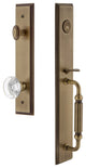 Carre' 1-Piece Dummy Handleset, F Grip and Bordeaux Knob, Vintage Brass, 848891
