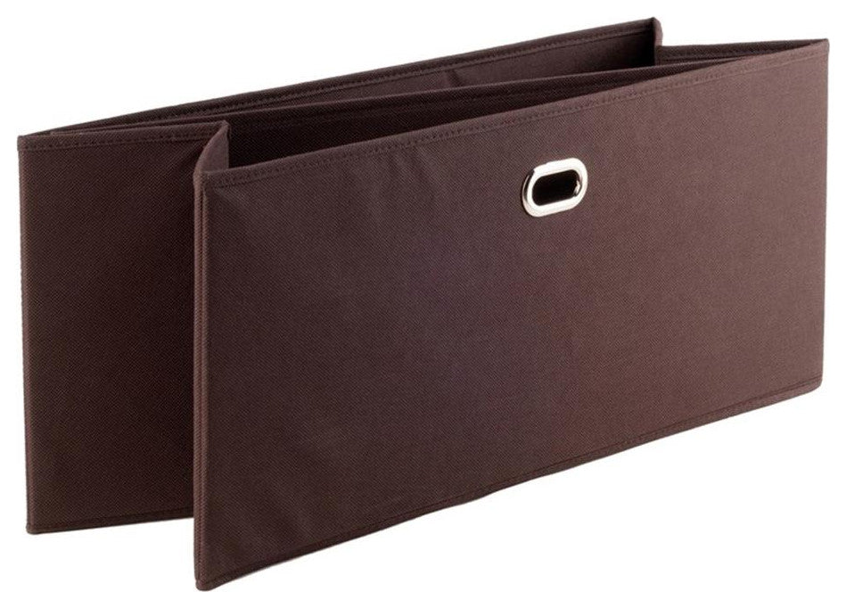 Torino 4-Piece Set Set Storage Shelf, Black Fabric Baskets