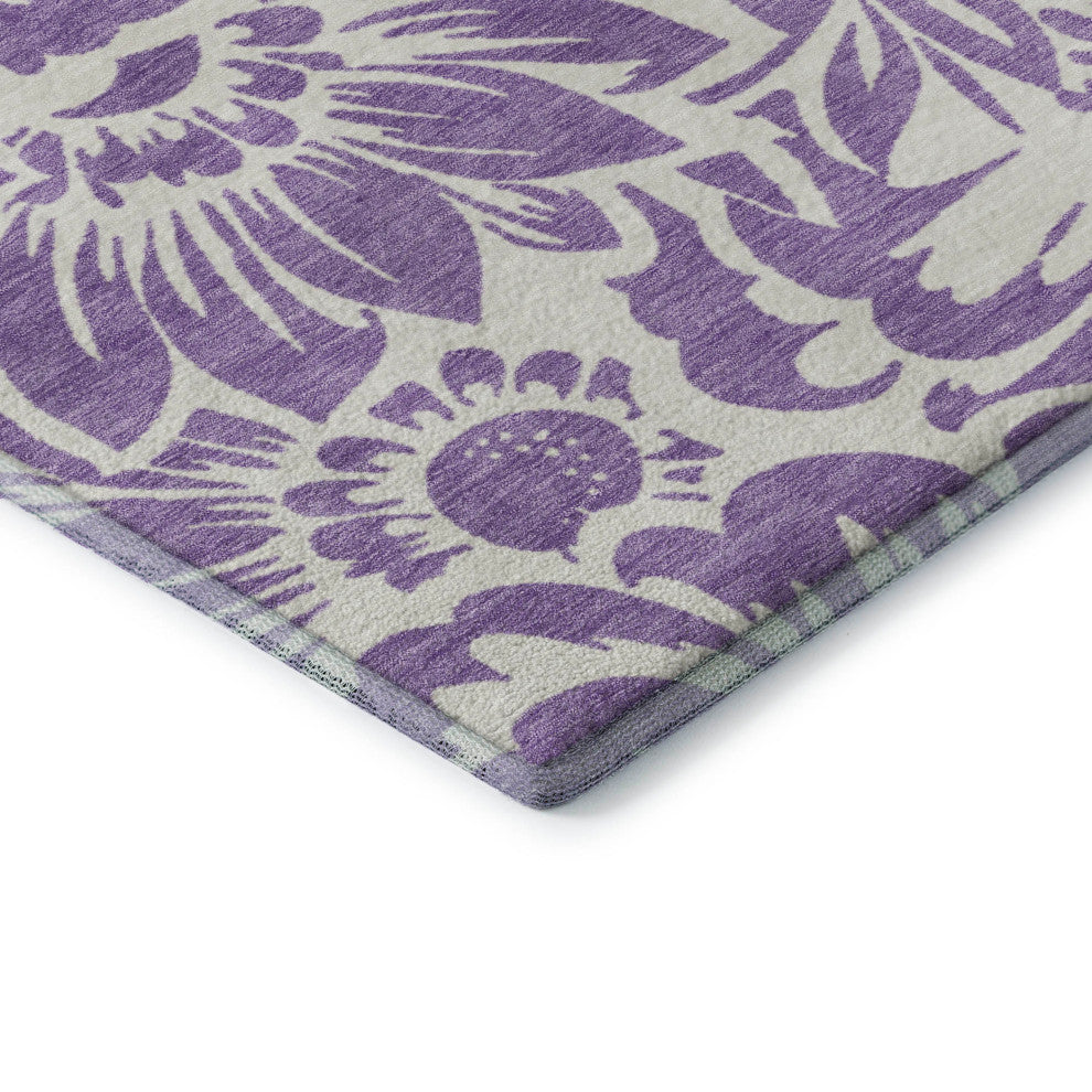 Premium Machine Washable Mayfield AMF551 Purple 9' x 12' Rug