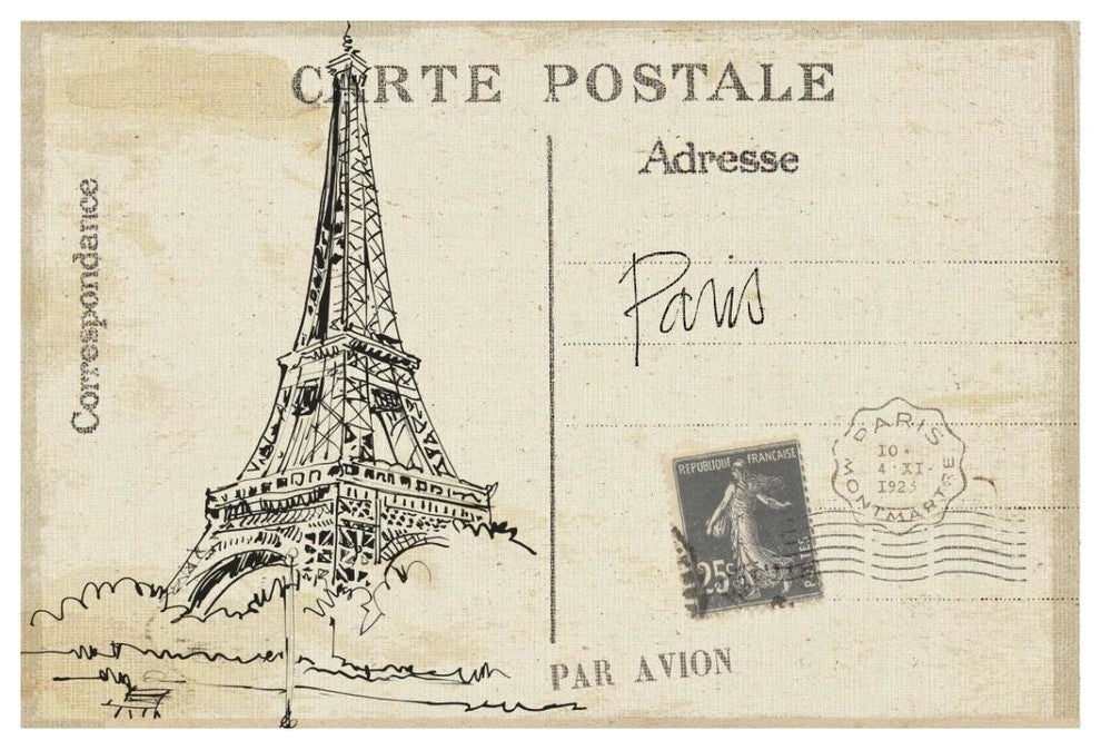 "Postcard Sketches IV v2" Digital Paper Print by Anne Tavoletti, 38"x26"