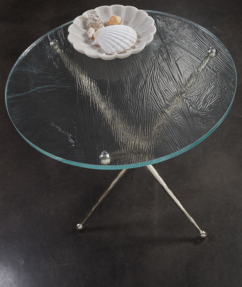 Marcus Champagne Round End Table