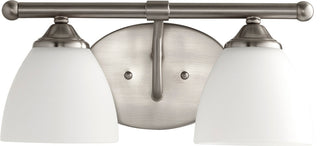5150-2-65 Brooks Transitional Light Vanity, Satin Nickel With Satin Opal