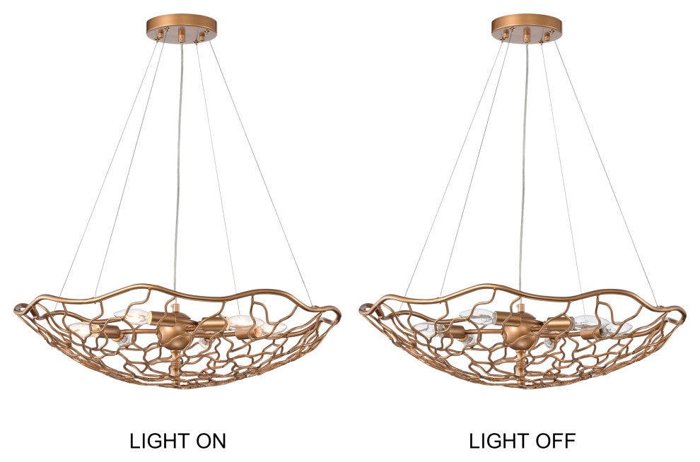 Sophia 6-Light Chandelier Shiny Bronze