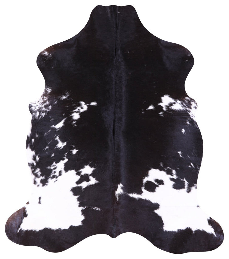 Black and White Natural Cowhide Rug 6' 9" X 5' 11" C2201