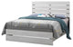 Eastern King Bed With Slat Headboard Design, Coastal White