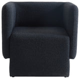 Vera Boucle Fabric Upholstered Accent Chair, Black