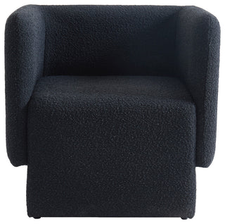 Vera Boucle Fabric Upholstered Accent Chair, Black