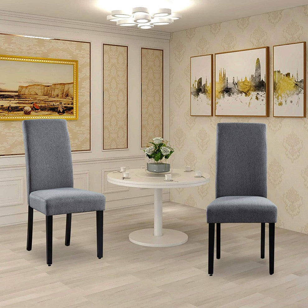 Rochefort Synthetic Leather Armless Set of 2-Pieces Dining Room Accent Chair, Gr