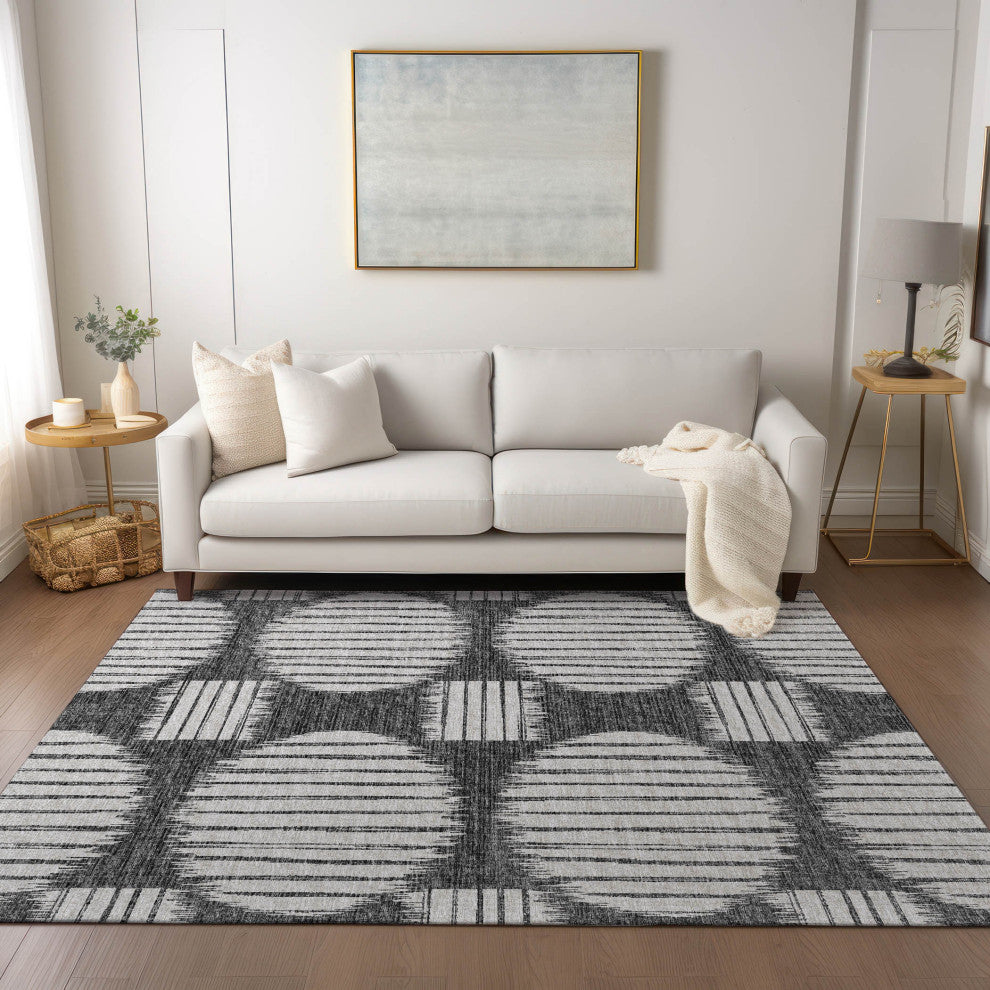 Indoor/Outdoor Sedona SN13 Midnight Machine Washable 8' x 10' Rug