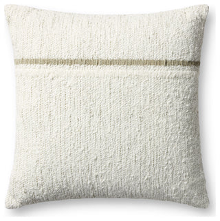 Loloi PLL0192 Ivory / Moss 22'' x 22'' Cover WithDown