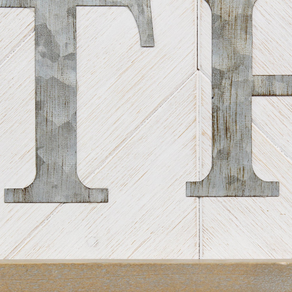HomeRoots Metal and Wood Framed Gather Wall Art