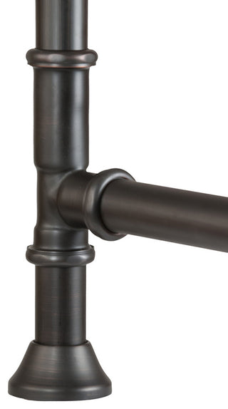 67" Hammered Copper Double Slipper Bathtub, Overflow Holes & Drain Package