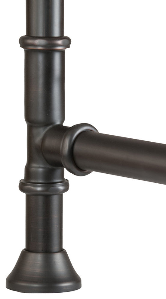 67" Hammered Copper Double Slipper Bathtub, Overflow Holes & Drain Package