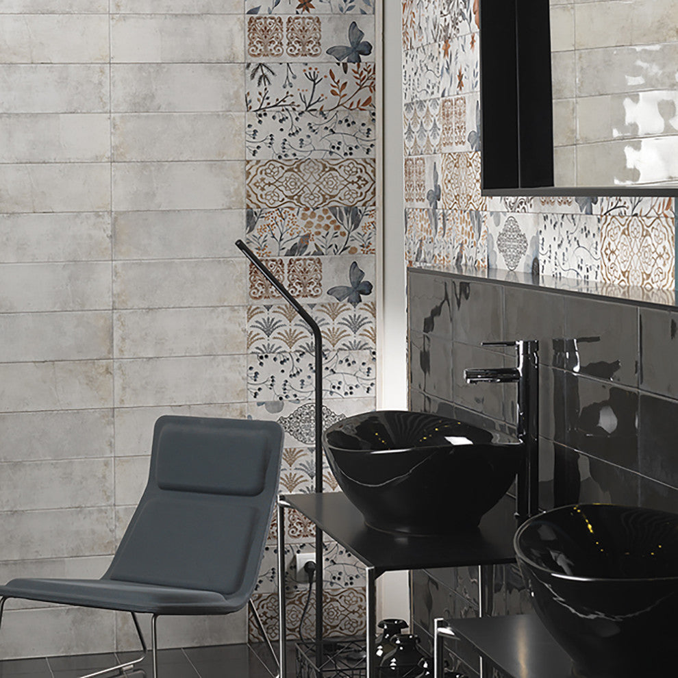 Forever Grafic Ceramic Wall Tile, White, Sample