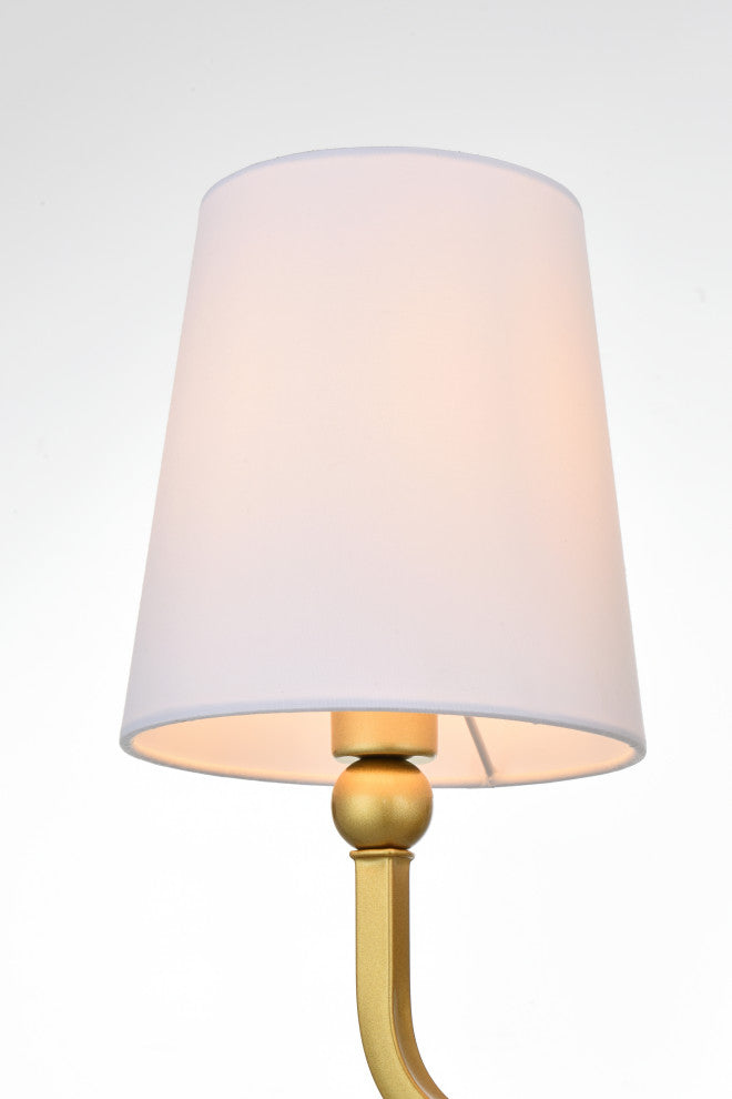 2 Light Brass And Clear Bath Sconce