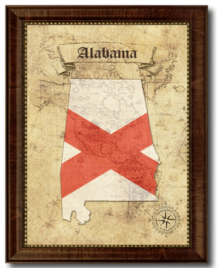Alabama State Vintage Map, 18"x23"