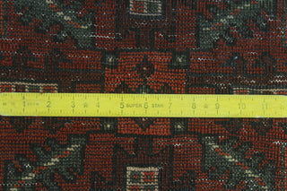 Semi Antique Alexina Rust/Navy Runner, 3'5x8'2