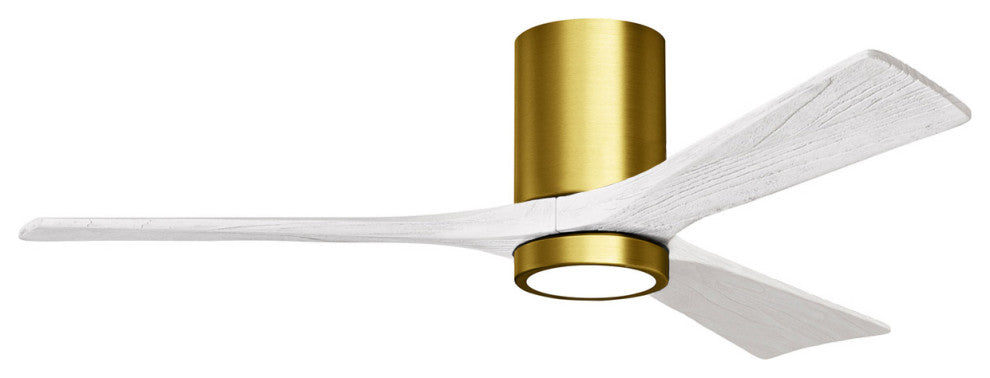 Matthews Fan Irene-3HLK With Lighting Kit, Brushed Brass, 52", Matte White