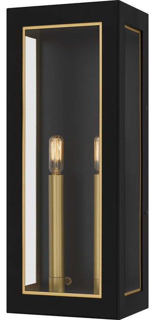 Bourbon Two Light Outdoor Wall Mount in Matte Black