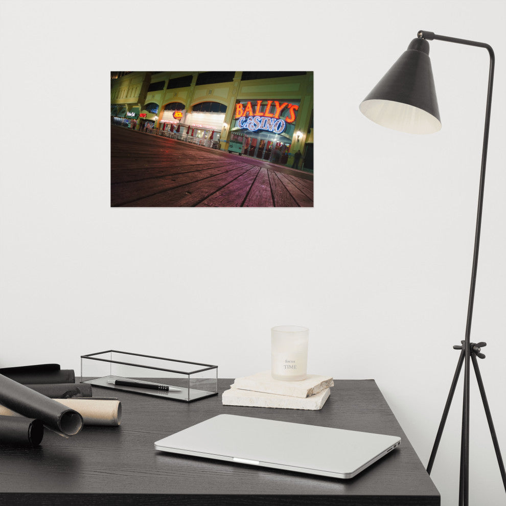 Low on the Boards Night Photography Unframed Wall Art Print, 12" X 18"