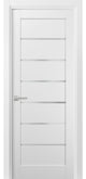 Door with Hardware |Quadro 4117 White Silk with Frosted Opaque Glass -42x96