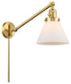Cone Swing Arm With Switch, Satin Gold, Matte White, Matte White