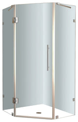 Neoscape 36"x36"x72" Completely Frameless Neo-Angle Shower Enclosure, Stainless