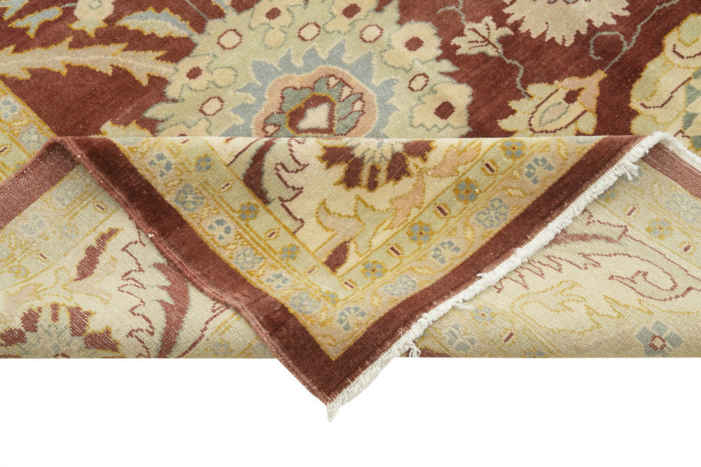 Rug N Carpet - Handmade Oriental 9' 7" x 11' 11" Unique Oushak Area Rug