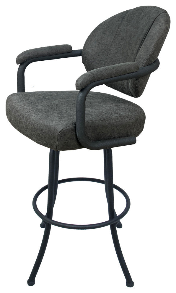 M-70 Swivel Stool With Metal Frame, Northwest Elk, Gray, 26"