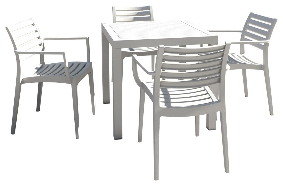 Compamia Artemis 5-Piece Outdoor Dining Set, White