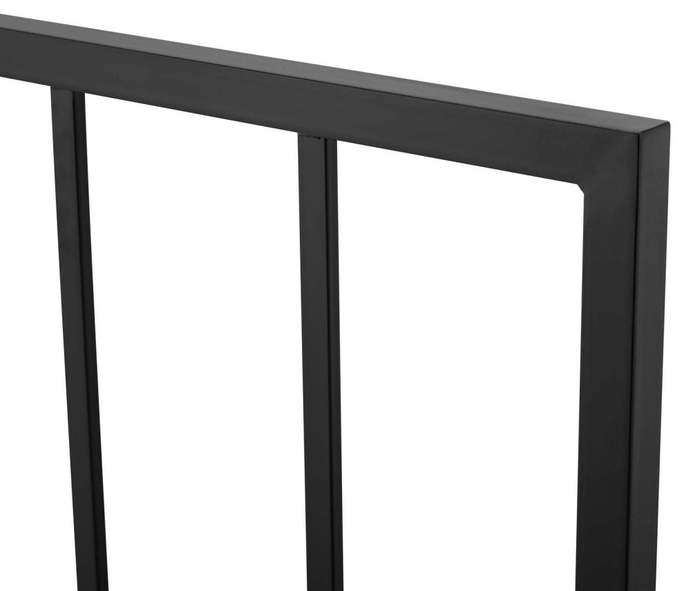Headboard, King Size, Metal Steel, Black, Modern Contemporary, Bedroom Master