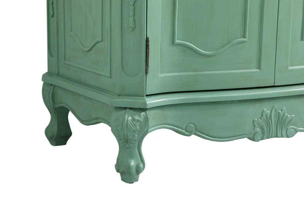 36" Single Bathroom Vanity, Vintage Mint