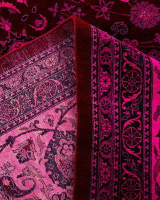 Overdyed, One-of-a-Kind Hand-Knotted Area Rug Pink, 12'0"x16'10"