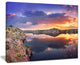 "Large Summer Clouds Reflection" Landscape Canvas Photo Print, 20"x12"
