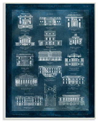 "Blueprint of Houses" Wall Plaque Art