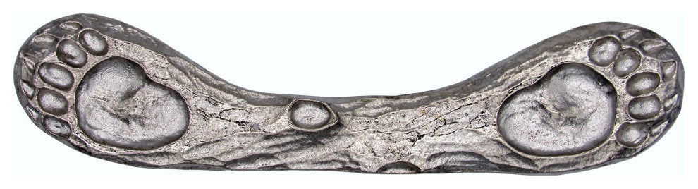 Dual Bear Track Cabinet Pull, Nickel