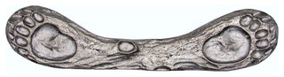Dual Bear Track Cabinet Pull, Nickel