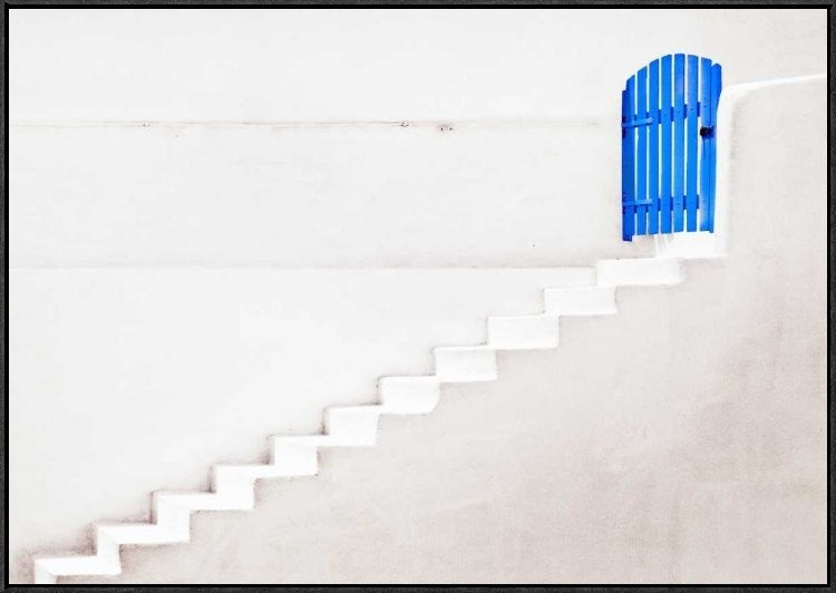 "The Blue Gate" Framed Canvas Giclee by Linda Wride, 37x26"