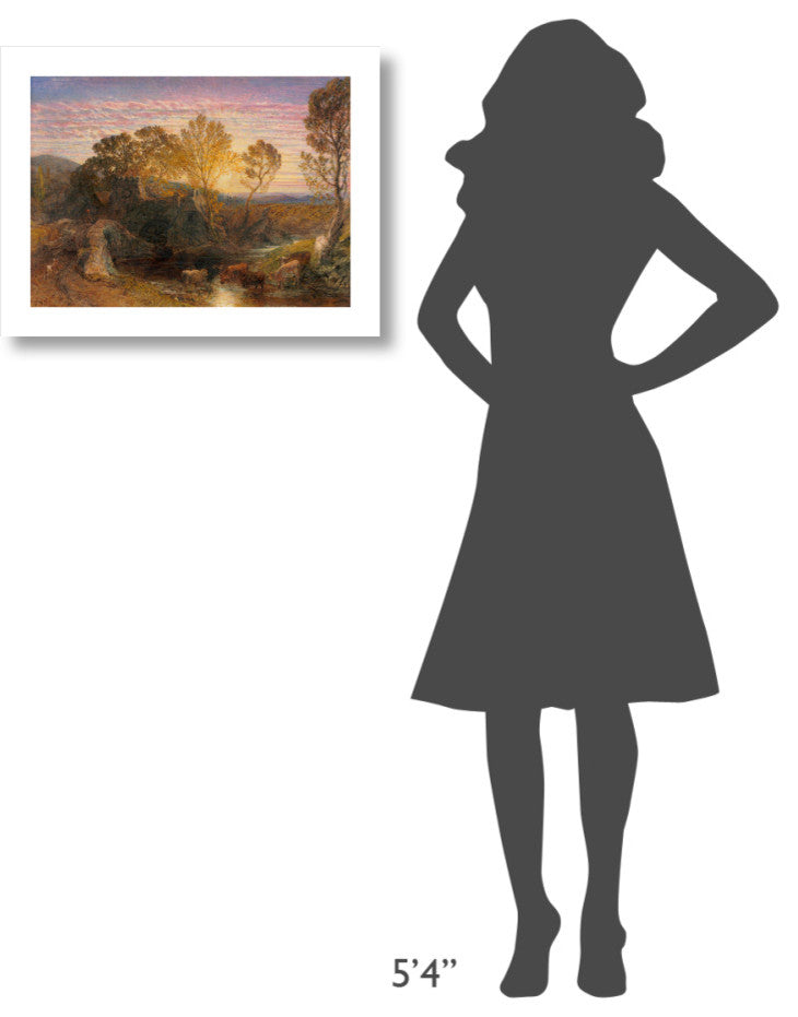 "The Golden Hour, 1865" Digital Paper Print by Samuel Palmer, 24"x18"