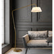 HomeGlam Route 81-inch Metal Arch Floor Lamp, Antique Brass