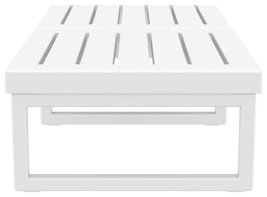 Compamia Mykonos Rectangle Lounge Coffee Table in White Finish