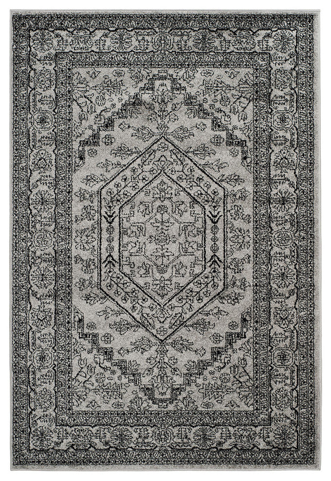 Safavieh Adirondack Adr108A Rug, Silver/Black, 6'0" X 9'0"