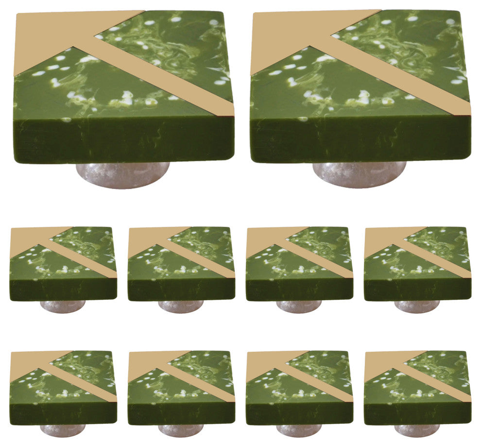 Mascot Hardware Garden Grove 1-1/2 in. Green Cabinet Knob, PK-10