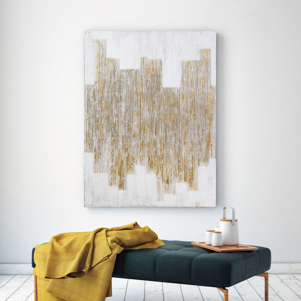 The City Textured Metallic Hand Painted Wall Art by Martin Edwards