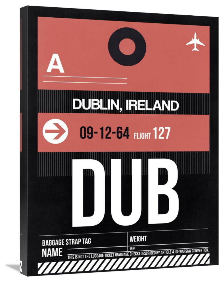 "DUB Dublin Luggage Tag 2" Fine Art Print