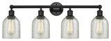 Innovations 616-4W-BK-G259 Caledonia 4 Light Bath Vanity Light, Matte Black